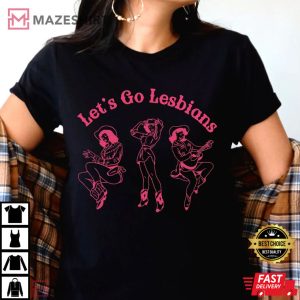 Let's Go LesbiaLGBT Let's Go Lesbians Subtle Lesbian Live Laugh T-Shirtns