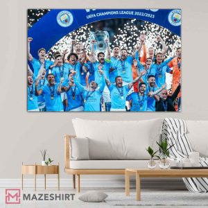 Manchester City Champions Of Europe Poster (3)
