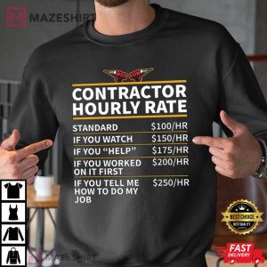 Contractor Hourly Rate T Shirt (2)