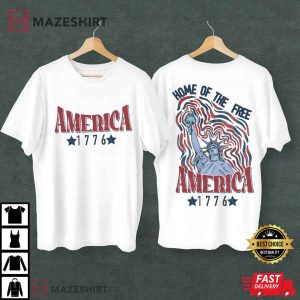 4th of July Shirt, Home Of The Free America T Shirt (2)