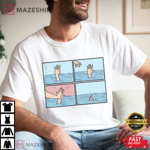 Drowning High Five Meme T Shirt (3)