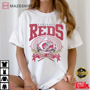Cincinati Reds EST 1881 Vintage Baseball Fan T Shirt (2)