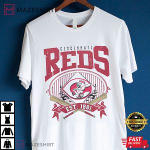 Cincinati Reds EST 1881 Vintage Baseball Fan T Shirt (3)