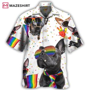 LGBTQ Pride French Bulldog Hawaiian Shirt