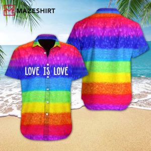 Vivid LGBTQ Love Is Love Trendy Hawaiian Shirt