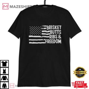 28American Flag Bbq Meat Smoker Grill Gifts For Men T-Shirt