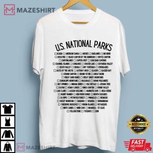 American National Parks Checklist T Shirt (2)
