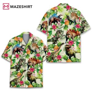 Tropical Dinosaur Hawaiian Shirt (2)