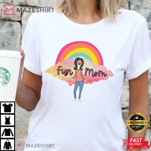 Boho Rainbow Bobs Burgers Linda Belcher Fun Mom T Shirt (3)