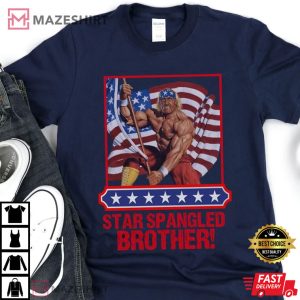 4th Of July Hulk Hogan Patriotic Graphic T Shirt (1)