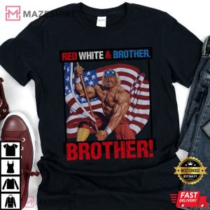 Hulk Hogan 4th Of July Red White Blue Men's Funny T shirt (1)