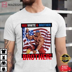 Hulk Hogan 4th Of July Red White Blue Men's Funny T shirt (3)