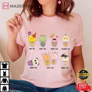 Kawaii Bubble Tea Life Cute Boba Milk Tea Lover T Shirt (1)