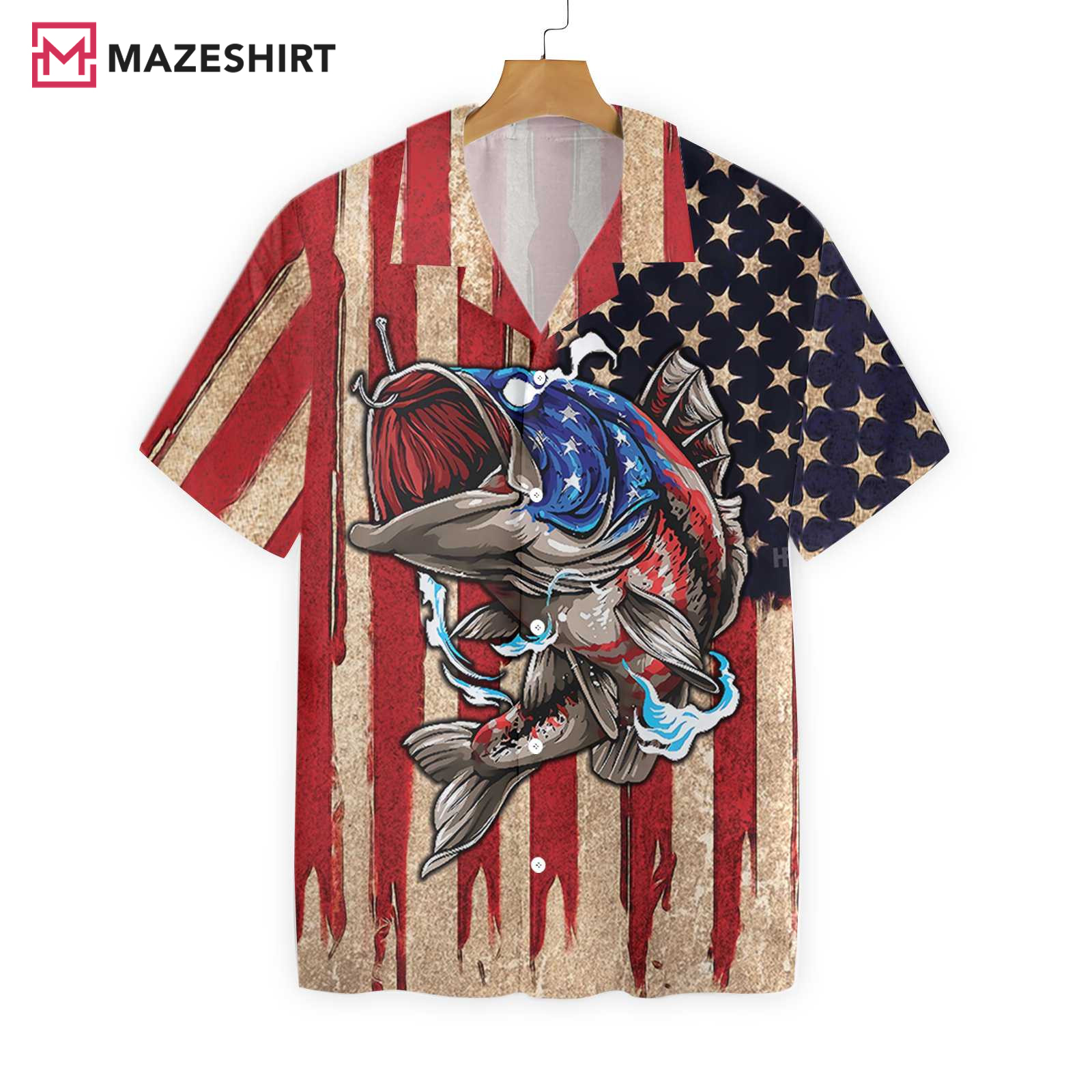 Fishing Hookeed On Freedom Hawaiian Shirt