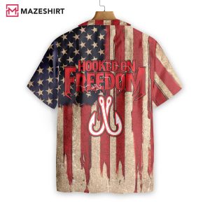 Fishing Hookeed On Freedom Hawaiian Shirt (2)