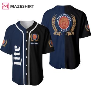 Miller Life Beer Custome Name Baseball Jersey