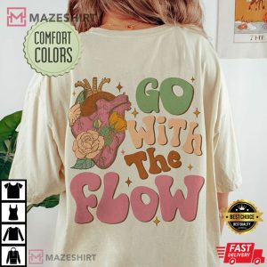 Cardiac Nurse Go With The Flow Comfort Colors Shirt (4)