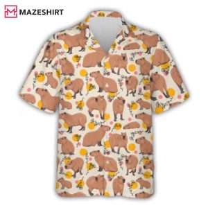 Capybara Summer Aloha Beach Hawaiian Shirt