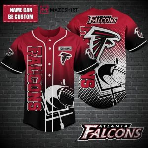 Atlanta Falcons NFL Custom Name Baseball Jersey