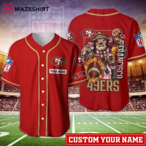 San Francisco 49ers NFL Custom Name Baseball Jersey