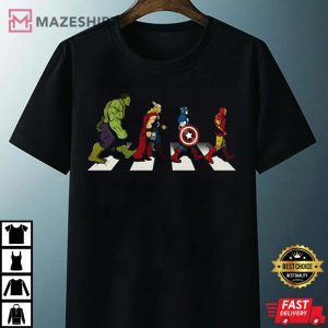 Marvel Avengers Crossing Abbey Road T Shirt (3)