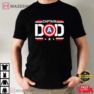 Captain Dad Father's Day Gift T Shirt (1)