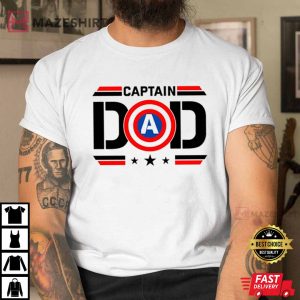Captain Dad Father's Day Gift T Shirt (2)