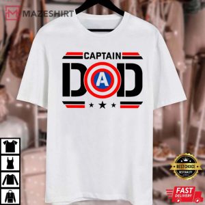 Captain Dad Father's Day Gift T Shirt (4)