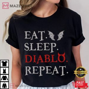 Diablo 4 Eat Sleep Repeat Gamer Eat Sleep T Shirt (3)