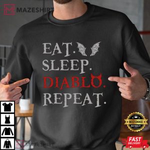 Diablo 4 Eat Sleep Repeat Gamer Eat Sleep T Shirt (4)