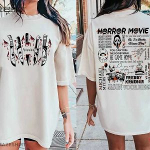 Vintage Halloween Horror Character 2 Sided T Shirt (2)