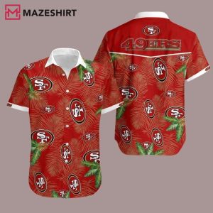 NFL San Francisco 49ers Palm Leaves Pattern Hawaiian Shirt
