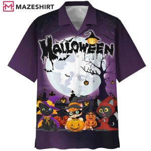 Famille Cat Halloween Hawaiian Shirt