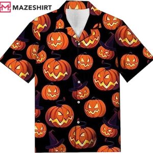Horror Scary Pumpkin Halloween Hawaiian Shirt