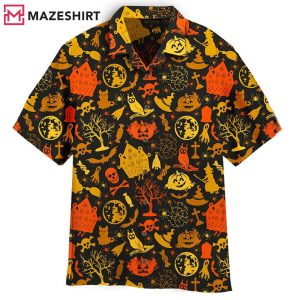 Old Vintage Halloween Party Hawaiian Shirt