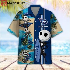 Tennessee Titans Jack Skellington Custom Name Hawaiian Shirt
