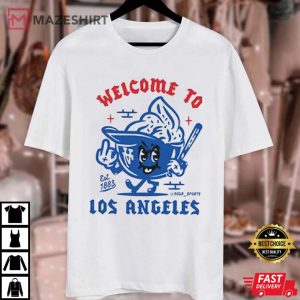 Sort Serve Los Angeles Dodger Baseball T Shirt (1)