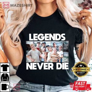 Sandlot Legends Never Die Squad Crew 1990s T Shirt (2)