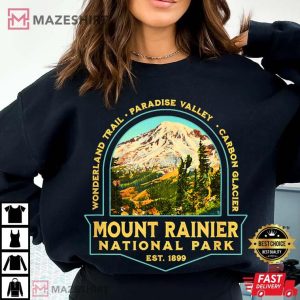 Vintage Mount Rainier National Park Souvenir T Shirt (2)