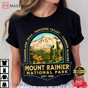 Vintage Mount Rainier National Park Souvenir T Shirt (3)