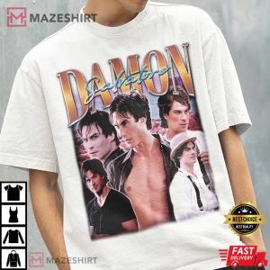 Retro Damon Salvatore Gift For Fan T Shirt (3)