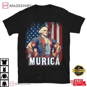4th of July George Washington Murica T Shirt (1)