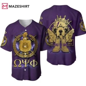 Omega Psi Phi Est 1911 Royal Bulldog Baseball Jersey