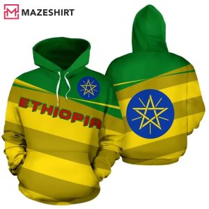 Ethiopia Flag Pullover J9 Vivian Style 3D Hoodie
