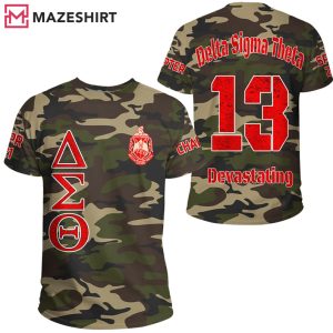 Delta Sigma Theta Love The World Camouflage 3D Shirt