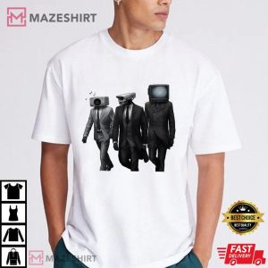 Skibidi Toilet Cameraman Speakerman TVman Game T Shirt (2)