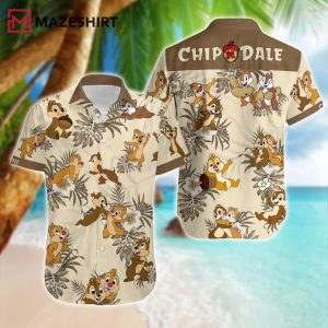 Chip And Dale Hibiscus Hawaiian Shirt