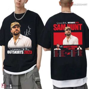 Sam Hunt Summer On The Outskirts 2023 Tour T Shirt (1)