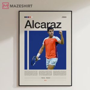 Carlos Alcaraz Tennis Modern Sports Motivational Poster (1)