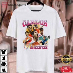 Carlos Alcaraz Tennis Professional Player Wimbledon Champs 2023 T Shirt (1)